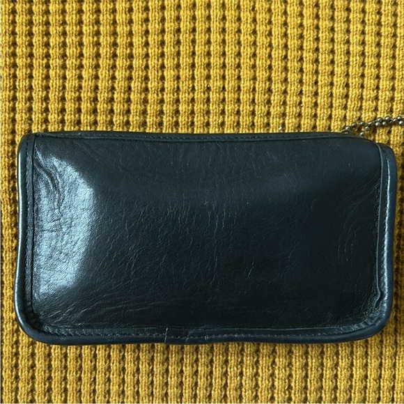 Vintage Coach Black Leather Chunky Case Multipurpose Make-up Money Pouch - Picture 4 of 14
